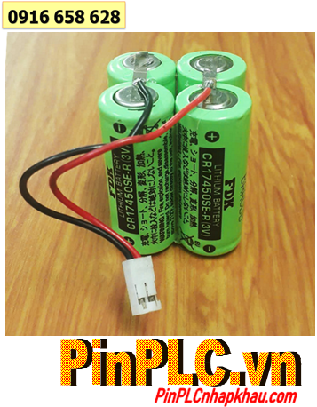 FDK 4CR17450SE-R (Bộ 4viên); Pin nuôi nguồn FDK 4CR17450SE-R lithium 6v 5000mAh, Xuất xứ NHẬT